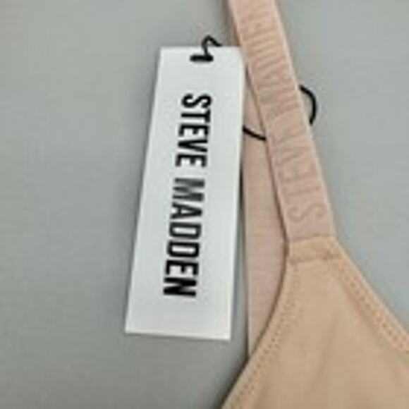 Steve Madden Bralette Womens Medium Rose Dust Modern Feminine Neutral Flirty - Picture 3 of 8